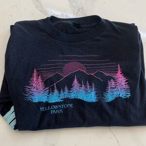 Vintage Black Yellowstone Park Graphic Tee
